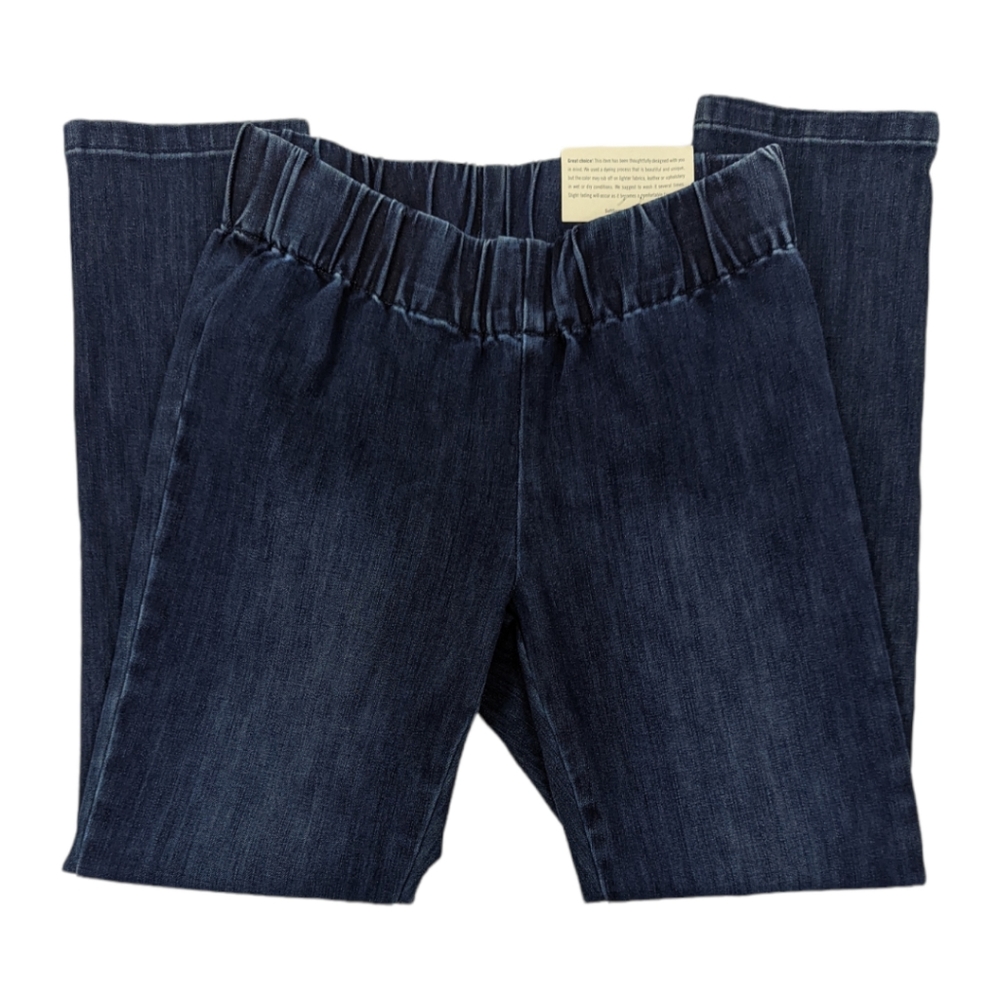 Soft Surroundings Metro Denim Jean Leggings NWT Womens Petite XS Dark Wash - Picture 3 of 11